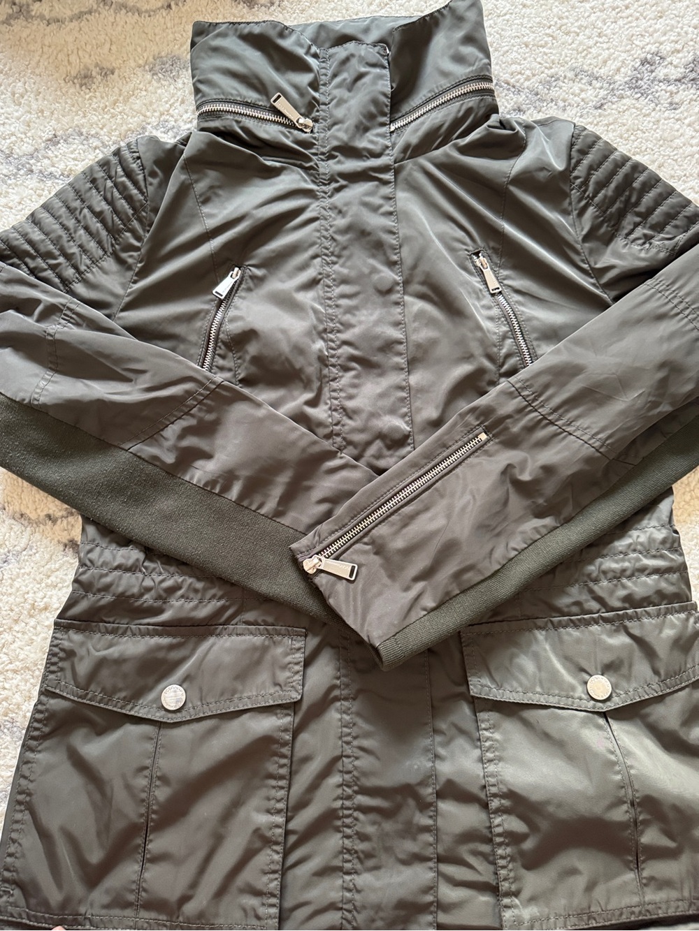 BCBGeneration Olive Green Utility Jacket